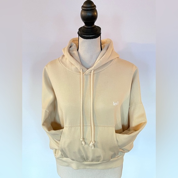 Levi's Tops - Cream Cropped Dolman Hoodie